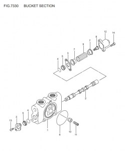 FIG.7330BUCKETSECTION